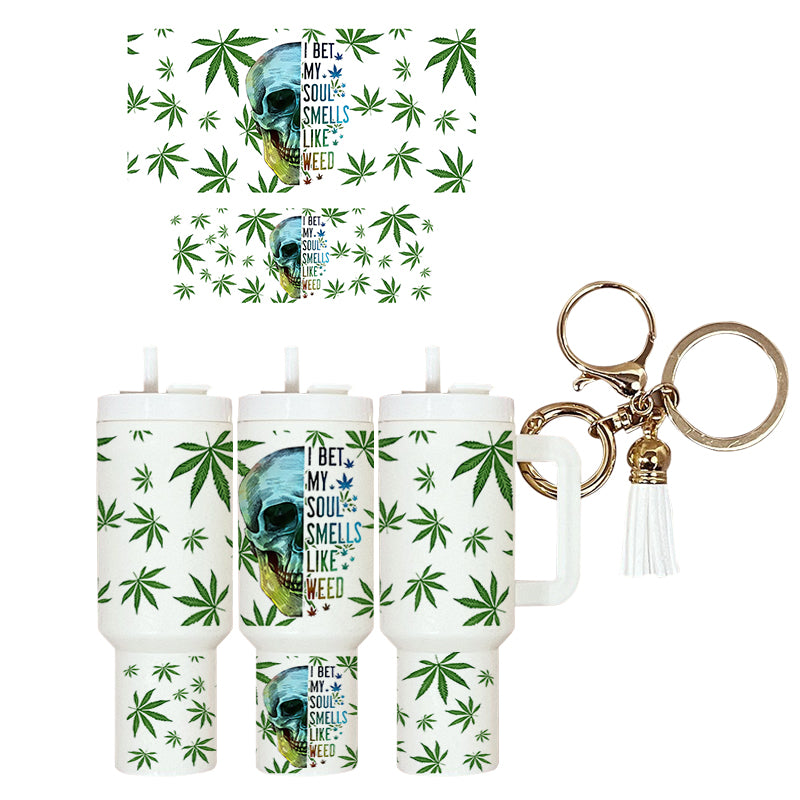 UVDTF Mini Tumbler Wrap 420 Skull 4059