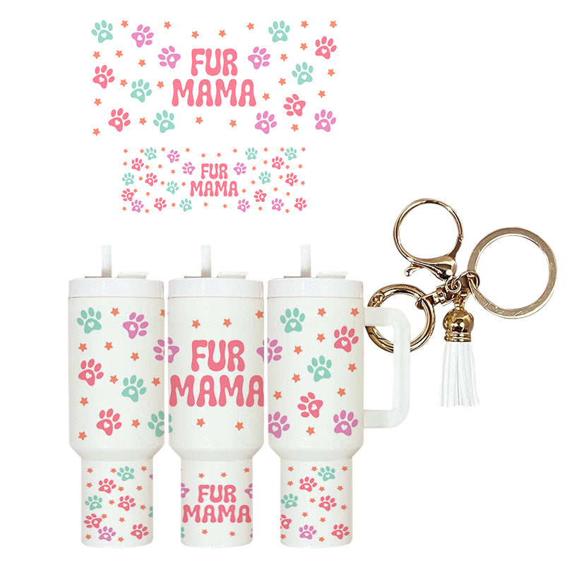 UVDTF Mini Tumbler Wrap Fur Mama 4001