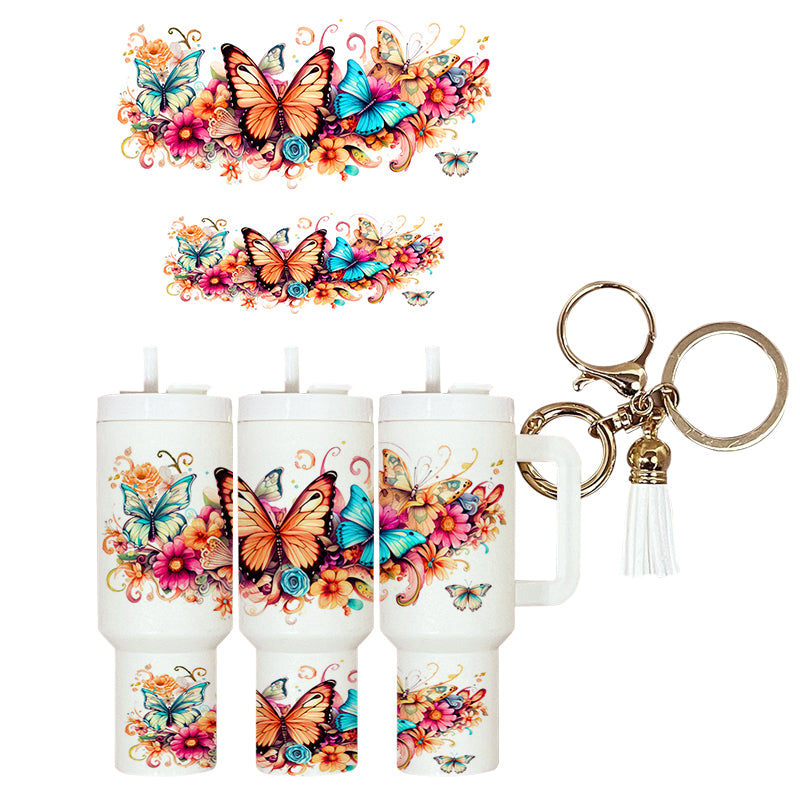 UVDTF Mini Tumbler Wrap Butterflies 4064