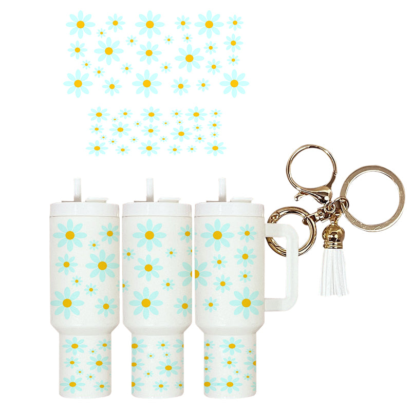 UVDTF Mini Tumbler Wrap Flowers 4046