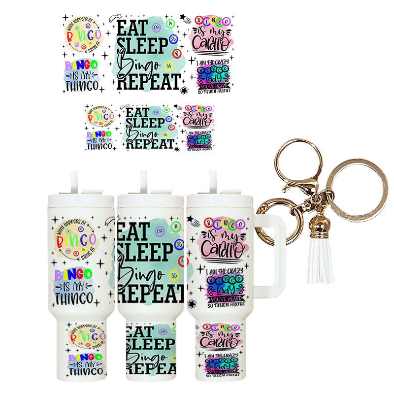 UVDTF Mini Tumbler Wrap Bingo 4102