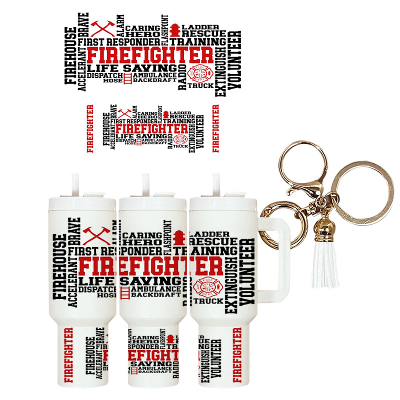 UVDTF Mini Tumbler Wrap Firefighter 4095