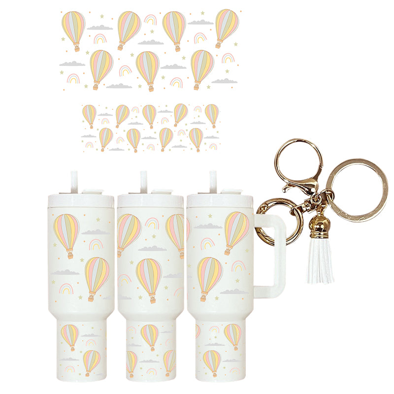 UVDTF Mini Tumbler Wrap Hot Air Balloons 4143