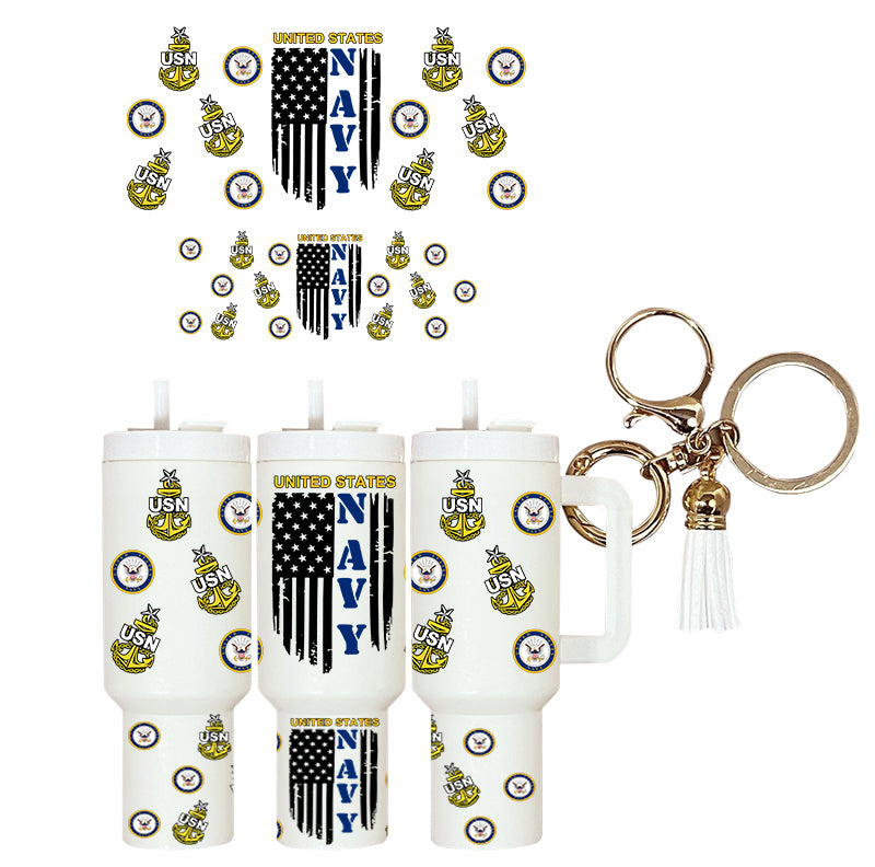 UVDTF Mini Tumbler Wrap Navy 4234