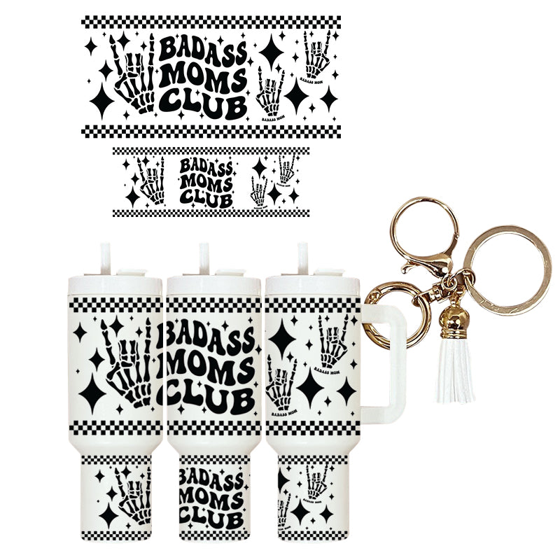 UVDTF Mini Tumbler Wrap Bad@ss Moms Club 4132