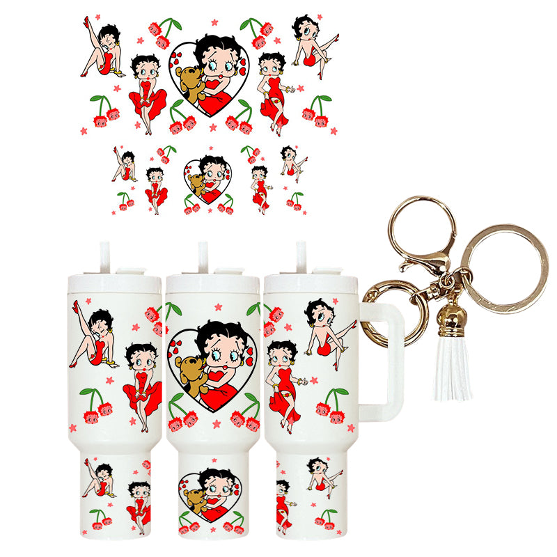 UVDTF Mini Tumbler Wrap Betty cute Cherries 4133