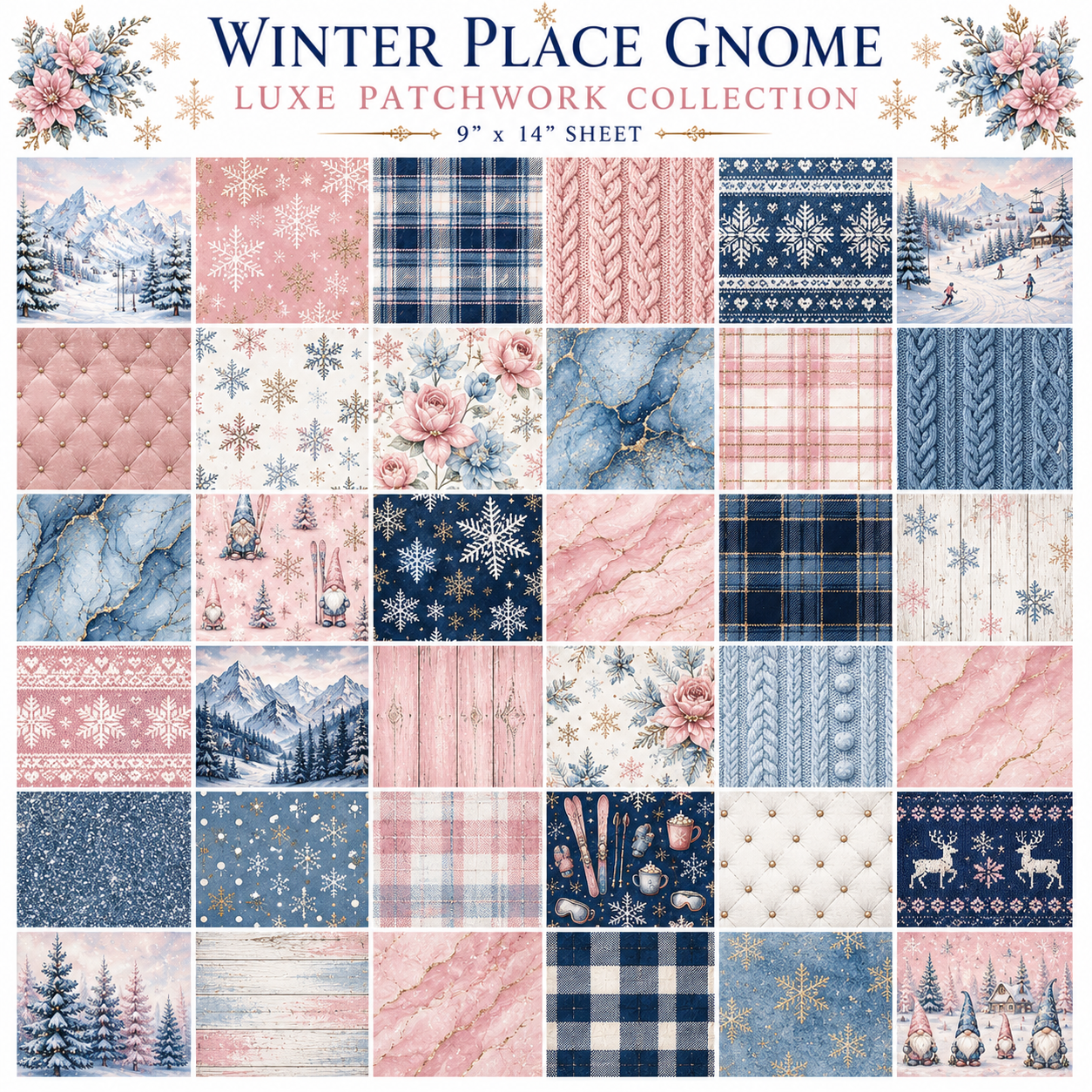 Winter Place Collection | Ski Lodge & Winter Gnome UVDTF Element Sheets | 9 x 14