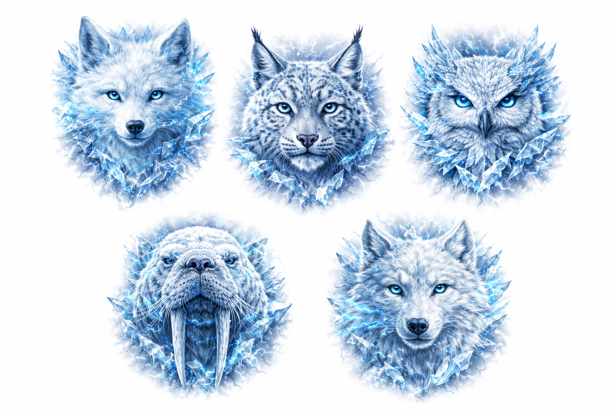 UVDTF 9.5 x 14 Element Sheet Ice Wildlife 988