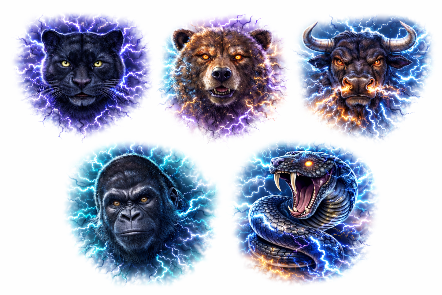 UVDTF 9.5 x 14 Element Sheet Electric Wildlife Power 986
