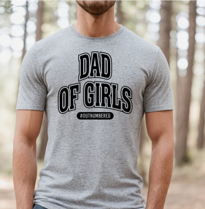 Dad of Girls Outnumbered Tee main image 1
