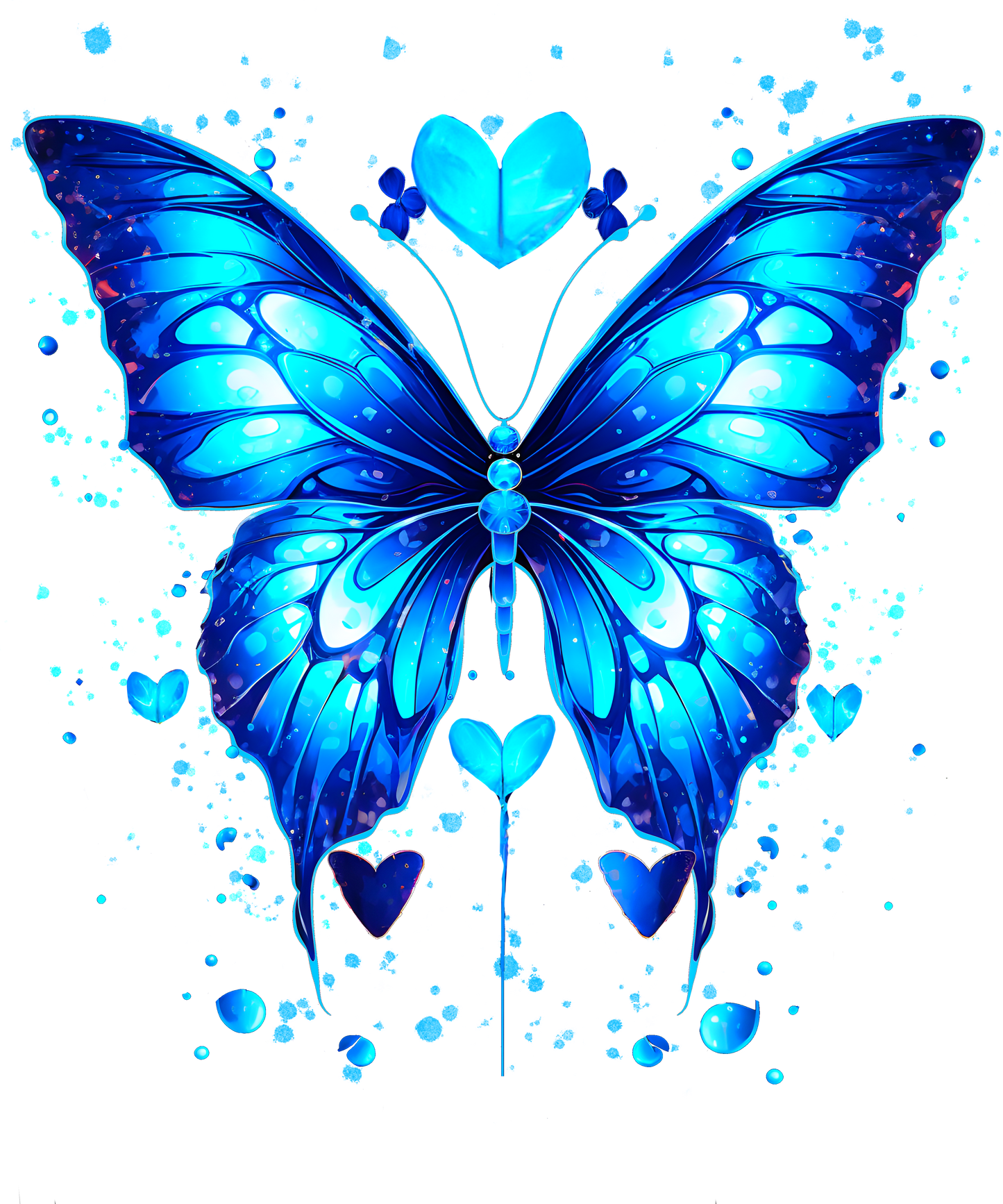 11" DTF Print Ready to Press Beautiful Butterfly 0091