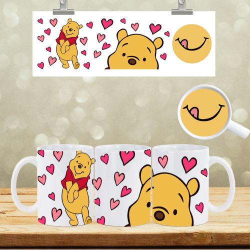 UVDTF Face Mug Wrap yellow Bear 9029