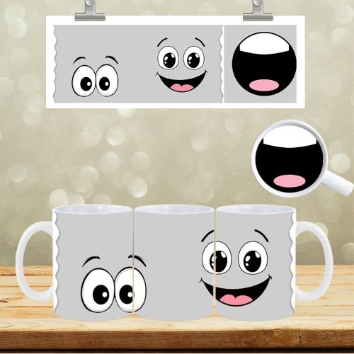 UVDTF Face Mug Wrap Funny Face 9030