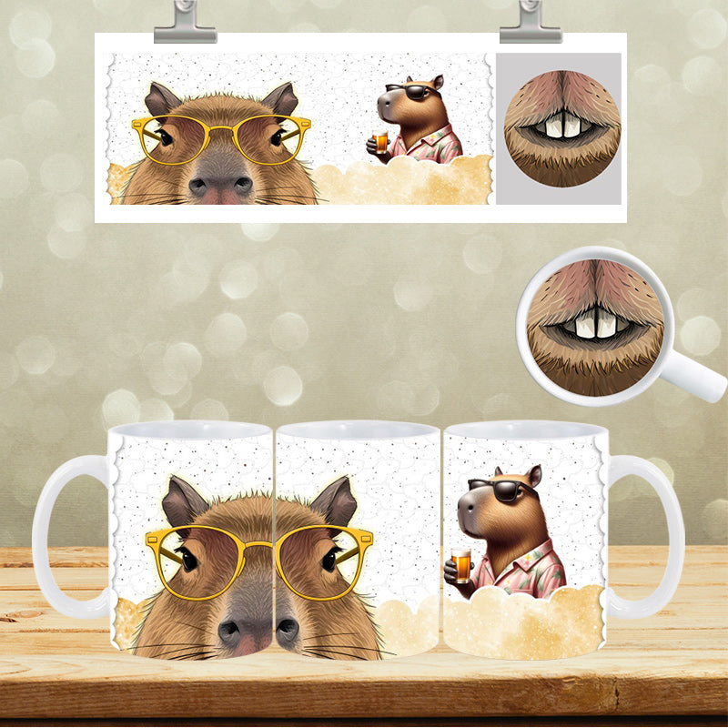 UVDTF Face Mug Wrap Capybara 9024