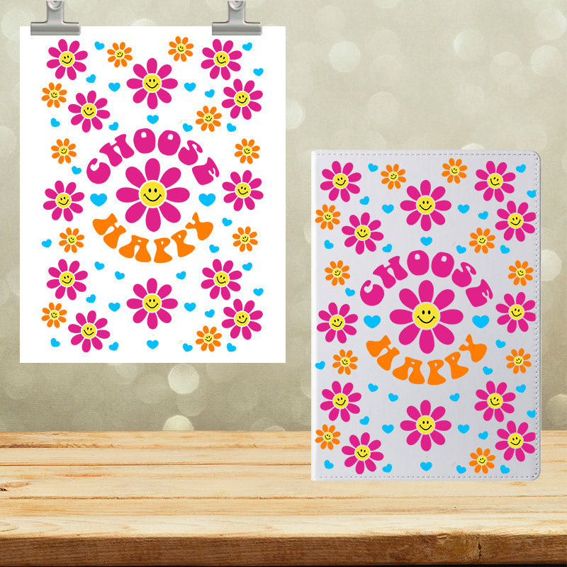 A5 Notebook UVDTF Wrap Choose Happy 7001