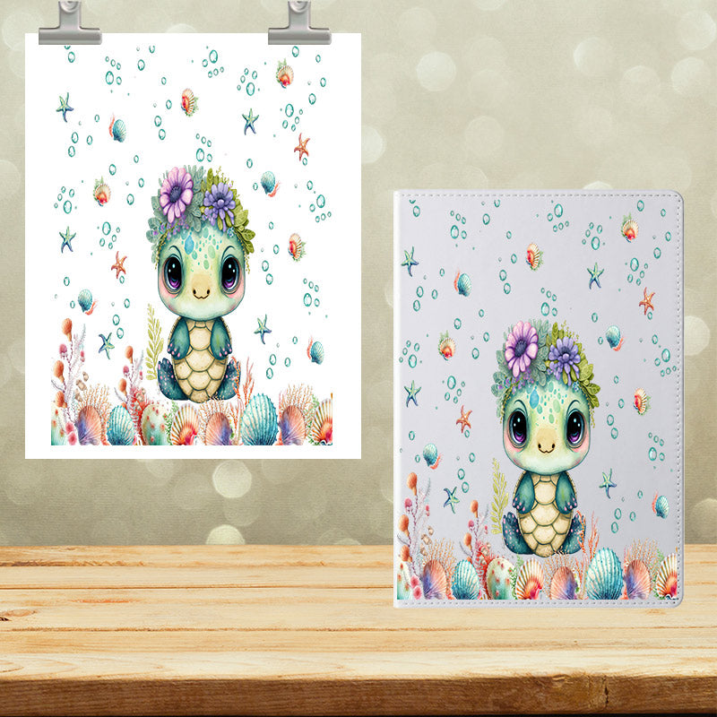 A5 Notebook UVDTF Wrap Cute Turtle 7033