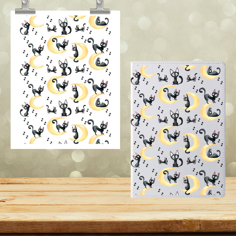 A5 Notebook UVDTF Wrap Cats on Moons 7120