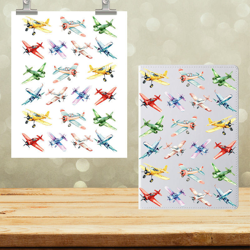 A5 Notebook UVDTF Wrap Airplanes 7129