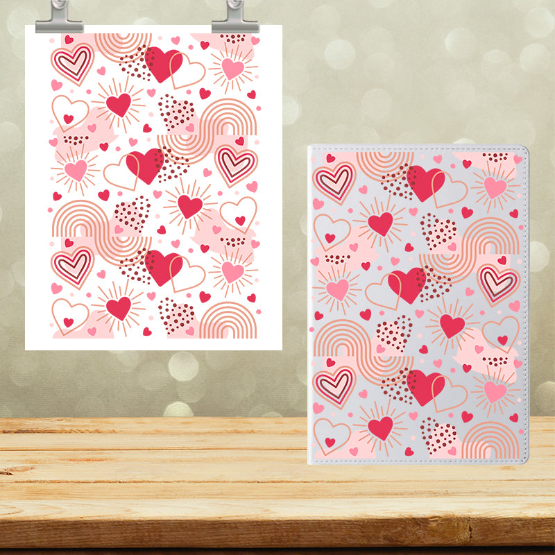 A5 Notebook UVDTF Wrap Hearts 7131
