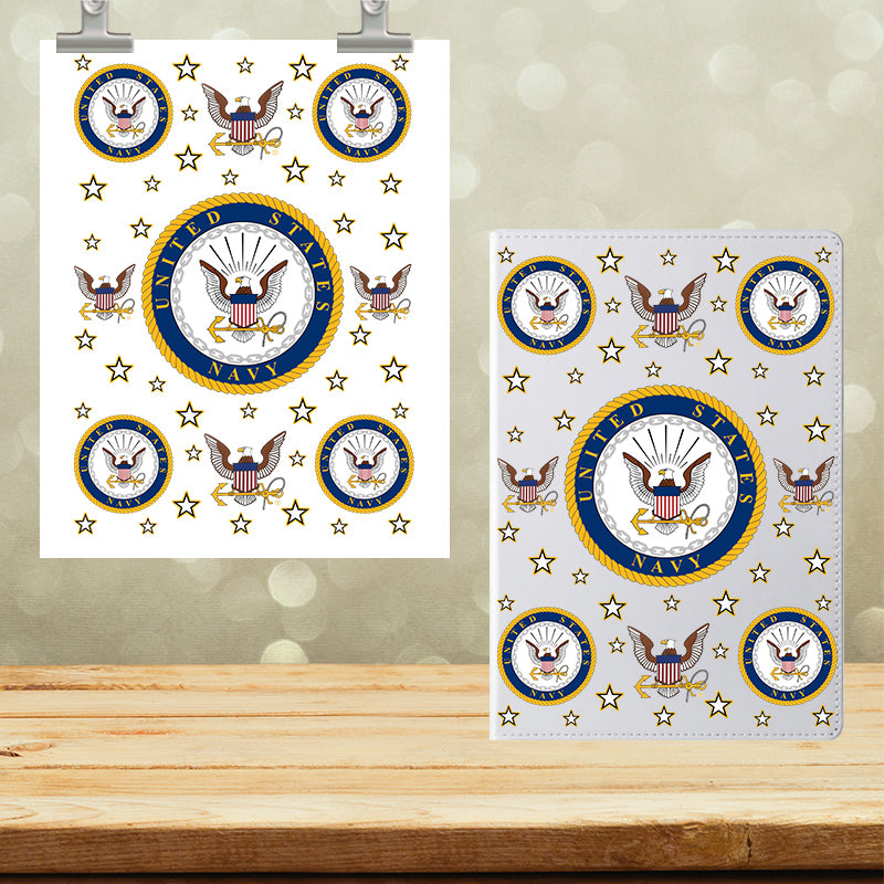 A5 Notebook UVDTF Wrap Navy 7150