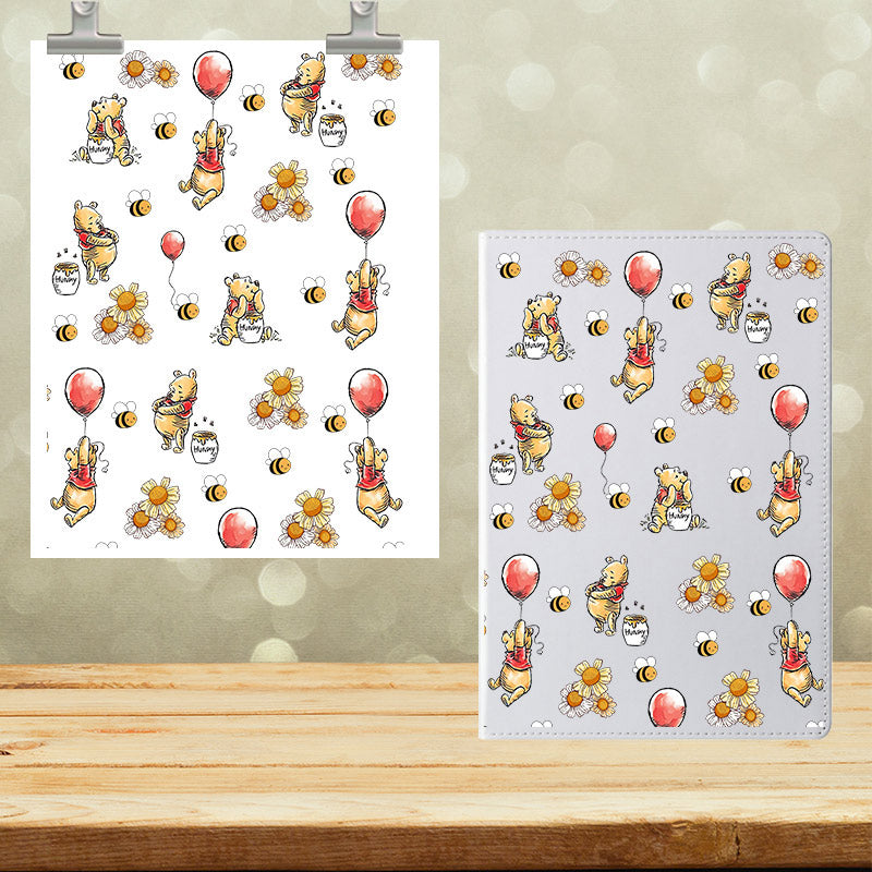 A5 Notebook UVDTF Wrap Yellow Bear 7039