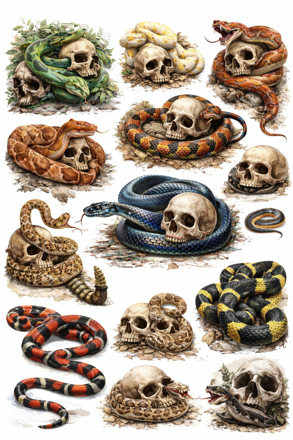Snake Collection | UVDTF 9.5 x14 Element Sheets