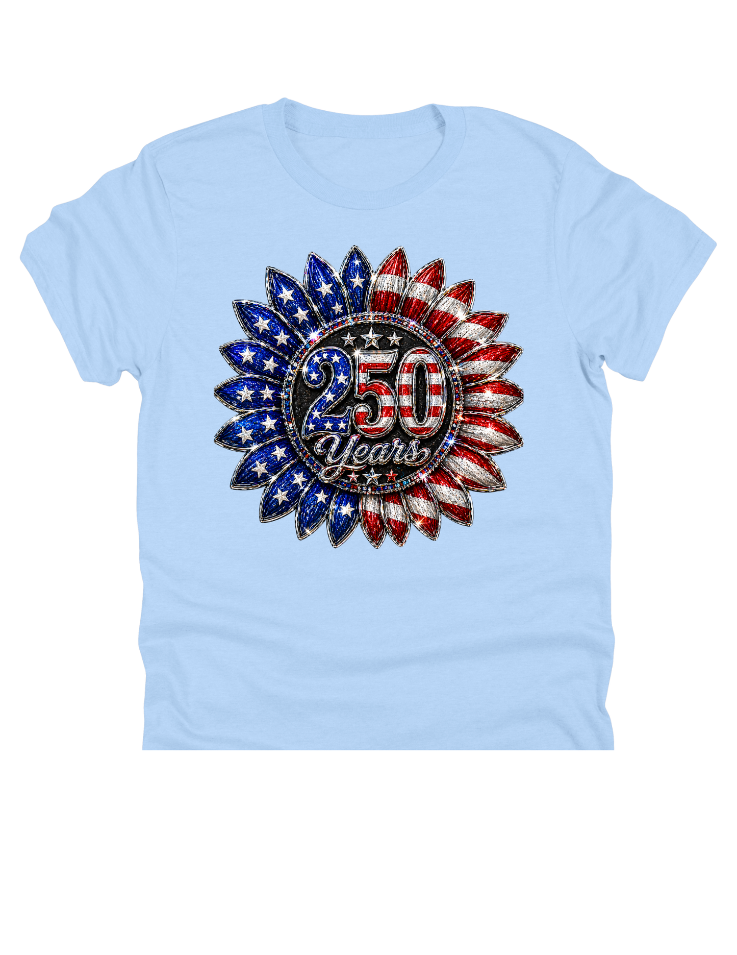 11" DTF Ready to Press - 250 Years Patriotic Sunflower | 0223