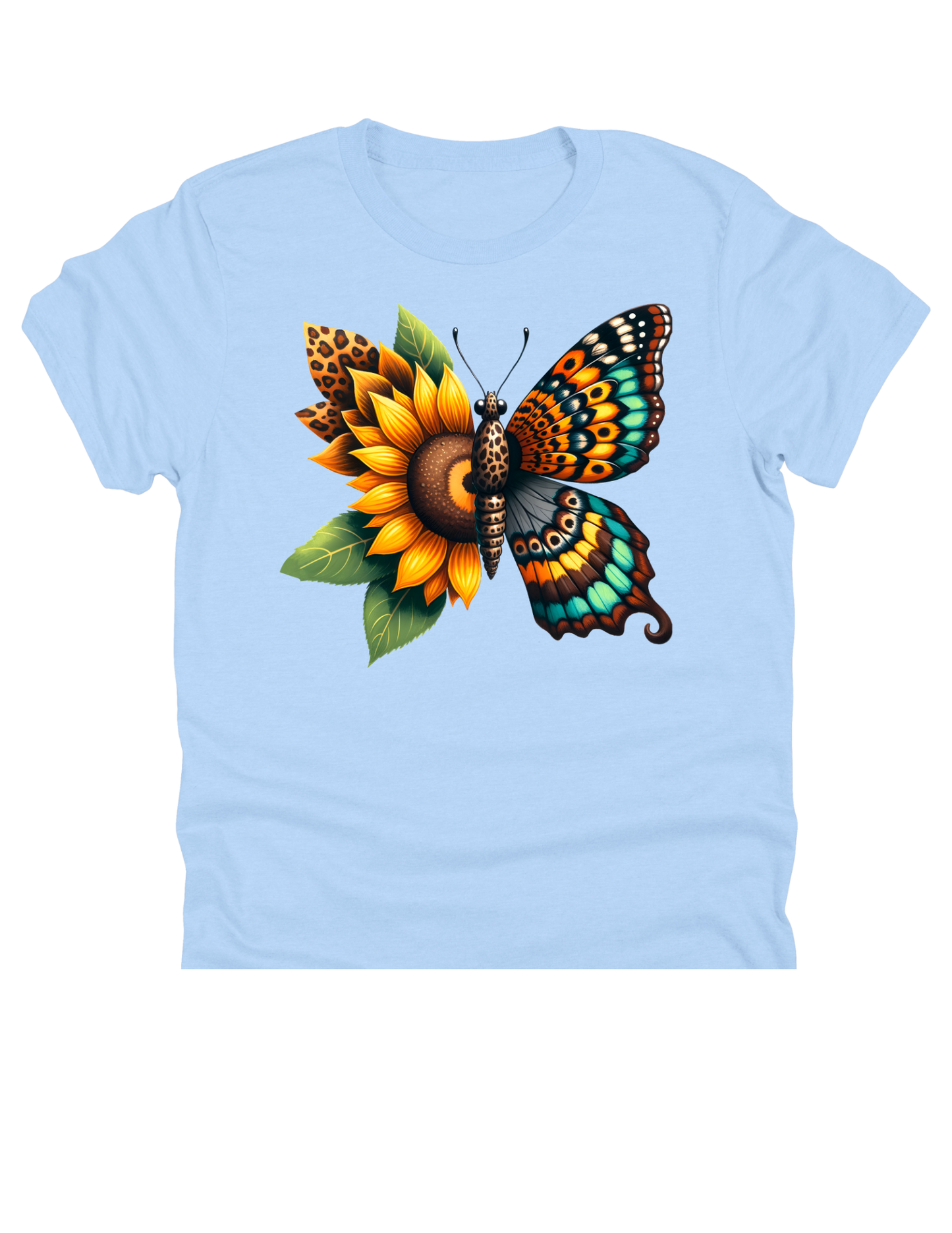 11" DTF Ready to Press - Sunflower Leopard Butterfly | 0395