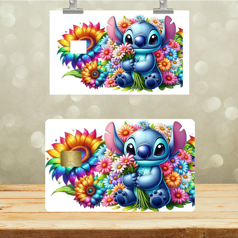 UVDTF Credit Card Skin Blue Monster Sunflowers 5059
