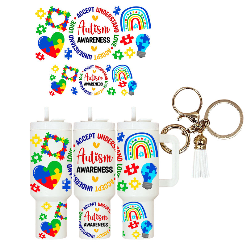 UVDTF Mini Tumbler Wrap Autism Awareness 4112
