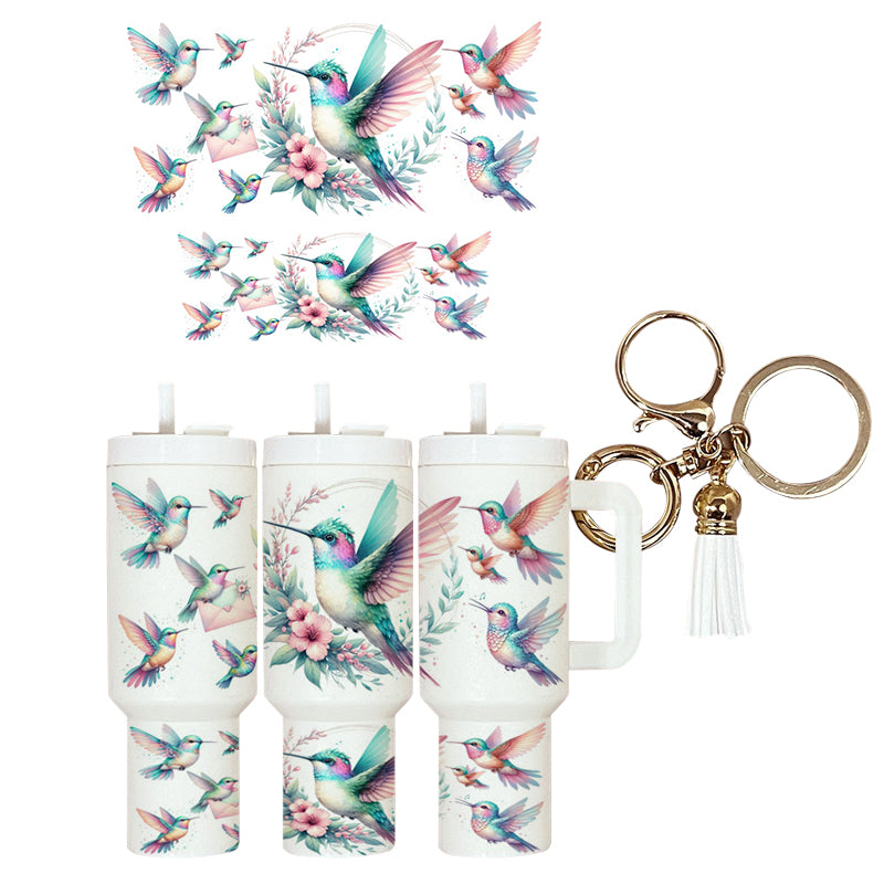 UVDTF Mini Tumbler Wrap Hummingbirds 4107