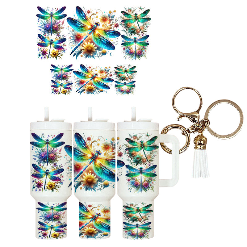 UVDTF Mini Tumbler Wrap Dragonflies 4010