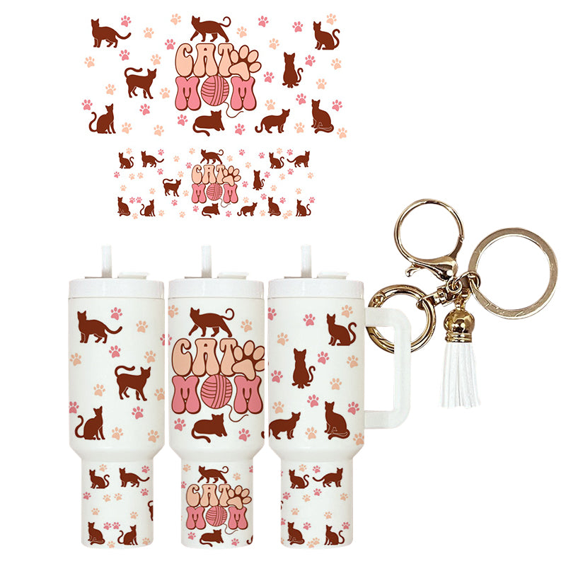 UVDTF Mini Tumbler Wrap Cat Mom 4003