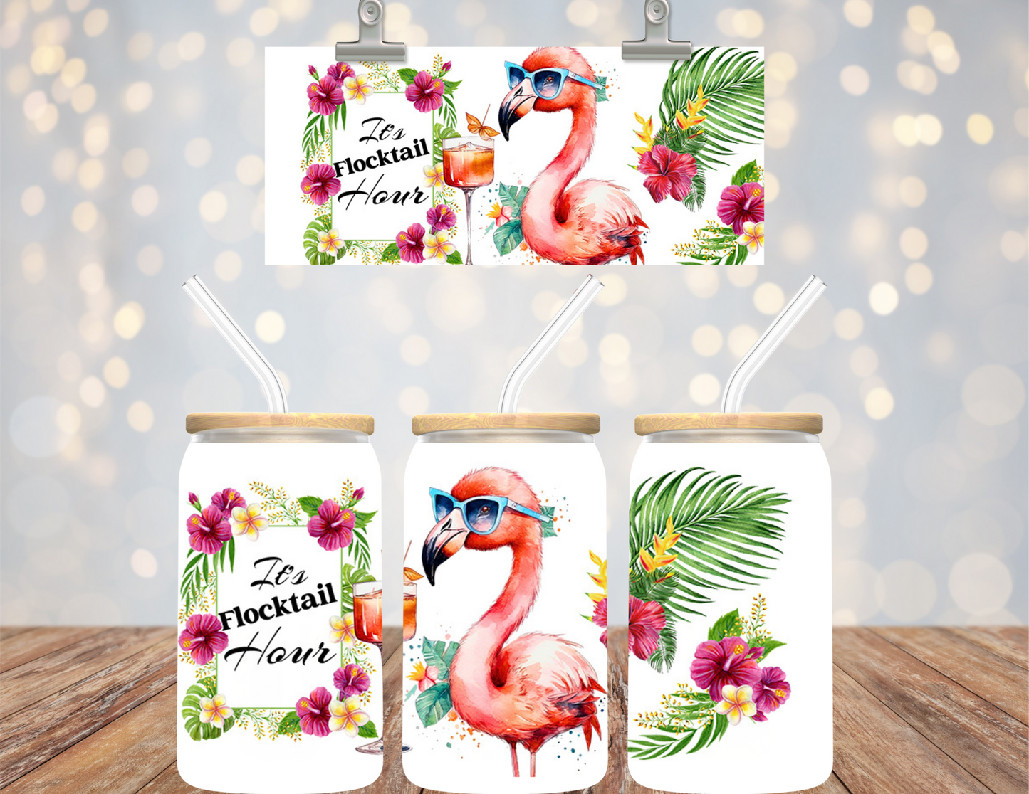 16 oz Uv Dtf Cup Wrap Flocktail Hour 740