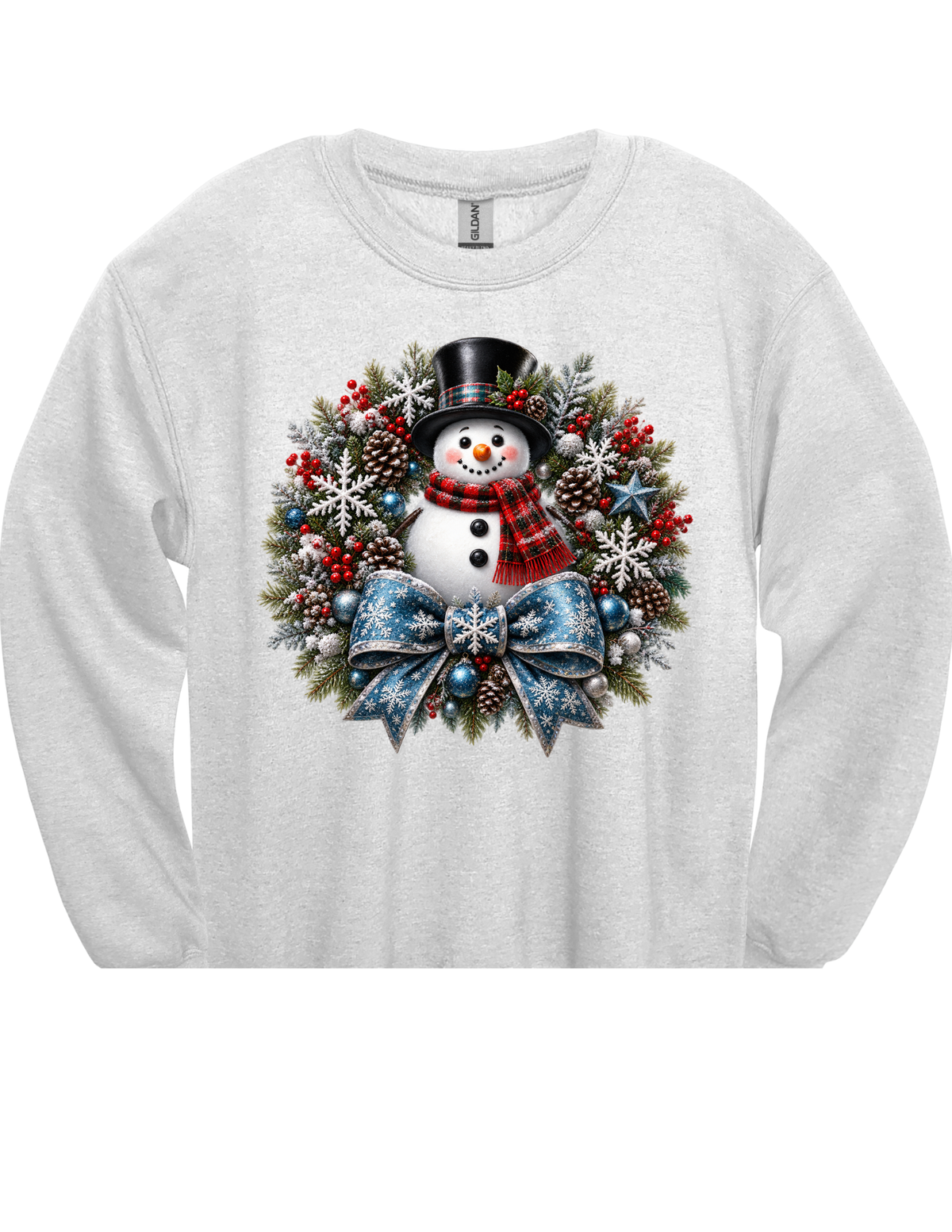 Winter Snowman Wreath DTF Transfer & Apparel