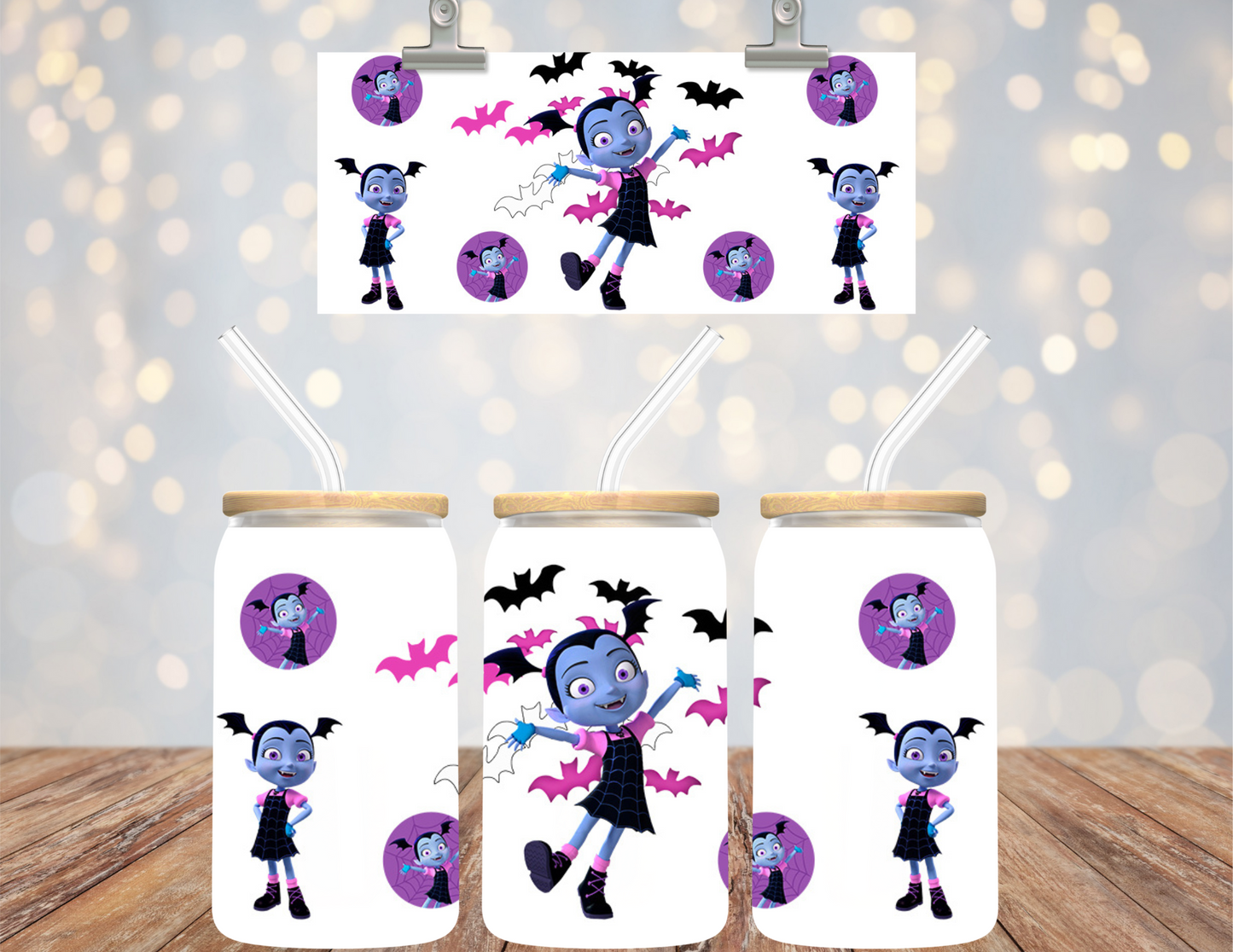 UVDTF 16 oz Cup Wrap Vampire Girl 6149