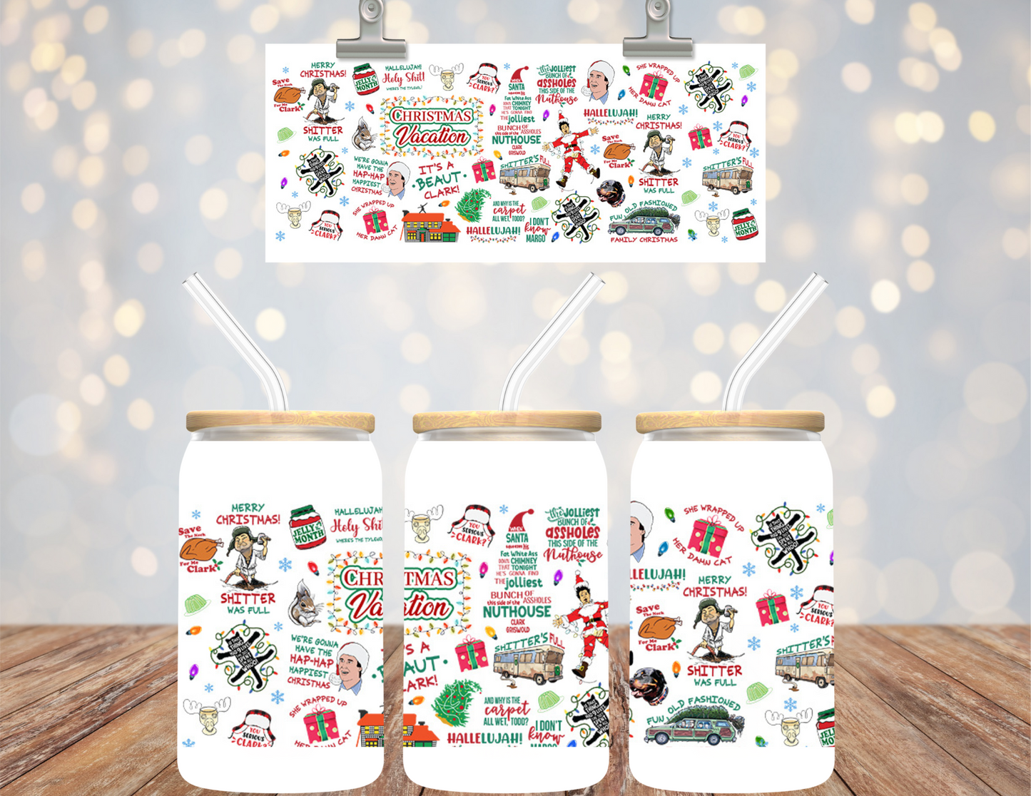 UVDTF 16 oz Cup Wrap Christmas Vacation 6141