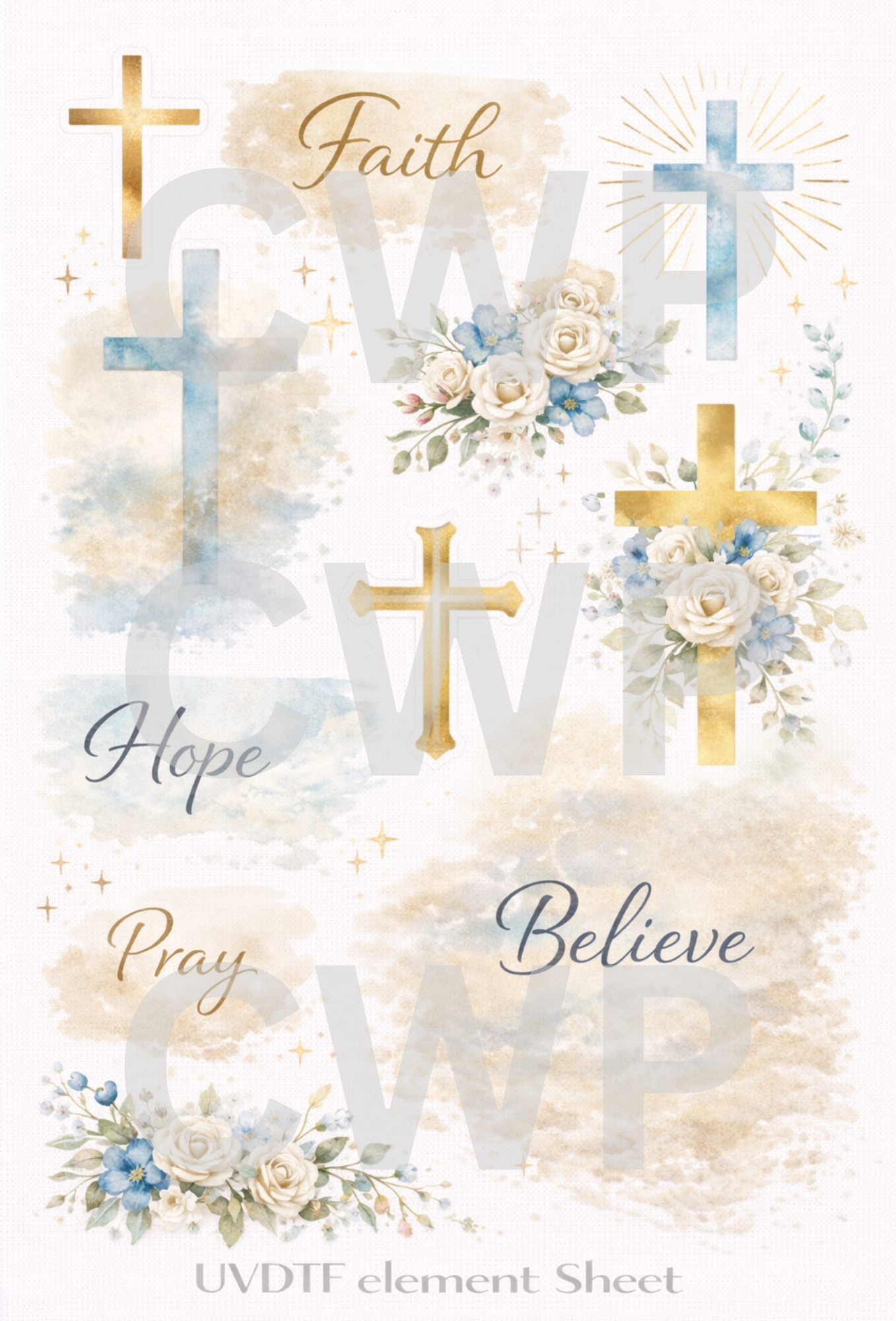 UVDTF 9.5 x14 Element Sheet Faith