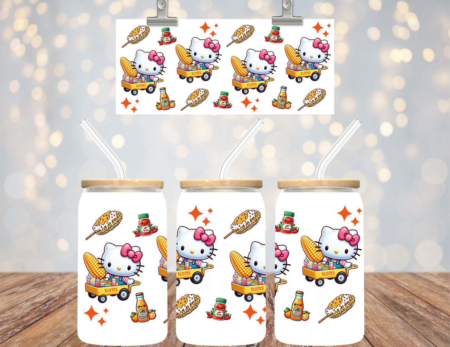 UVDTF 16 oz Cup Wrap Kitty Elotes 6158