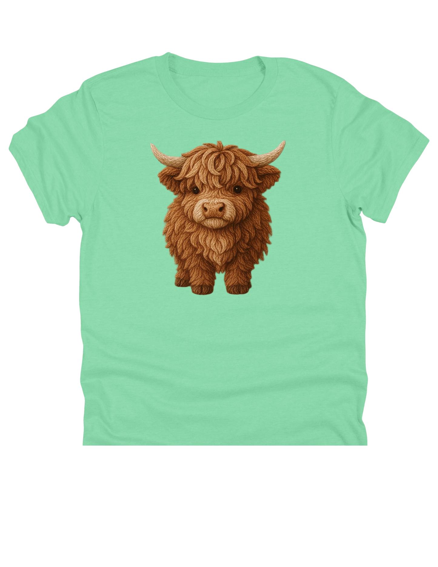 11" DTF Ready to Press - Cute Brown Highland Cow | 0013