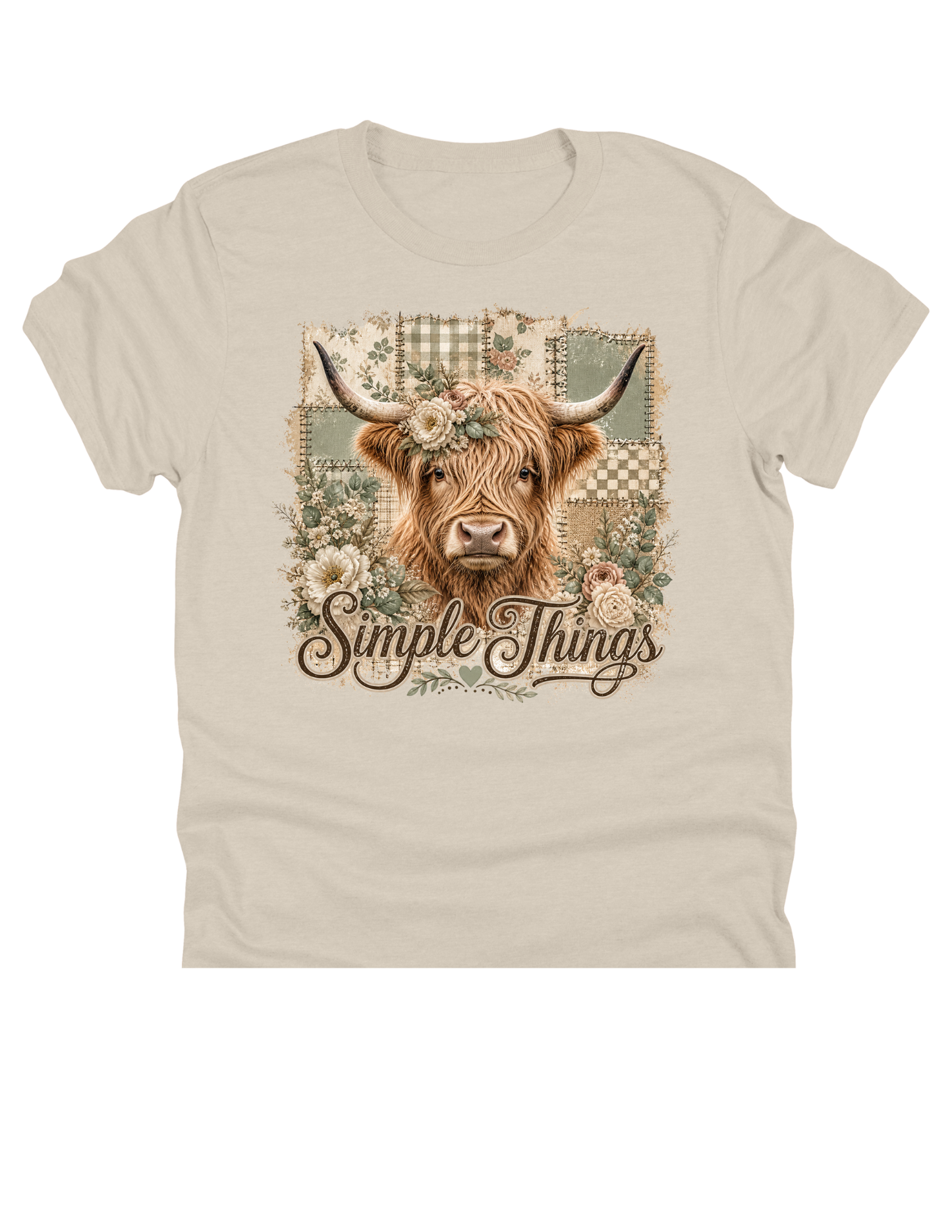 11" DTF Ready to Press - Simple Things Highland Cow | 0089