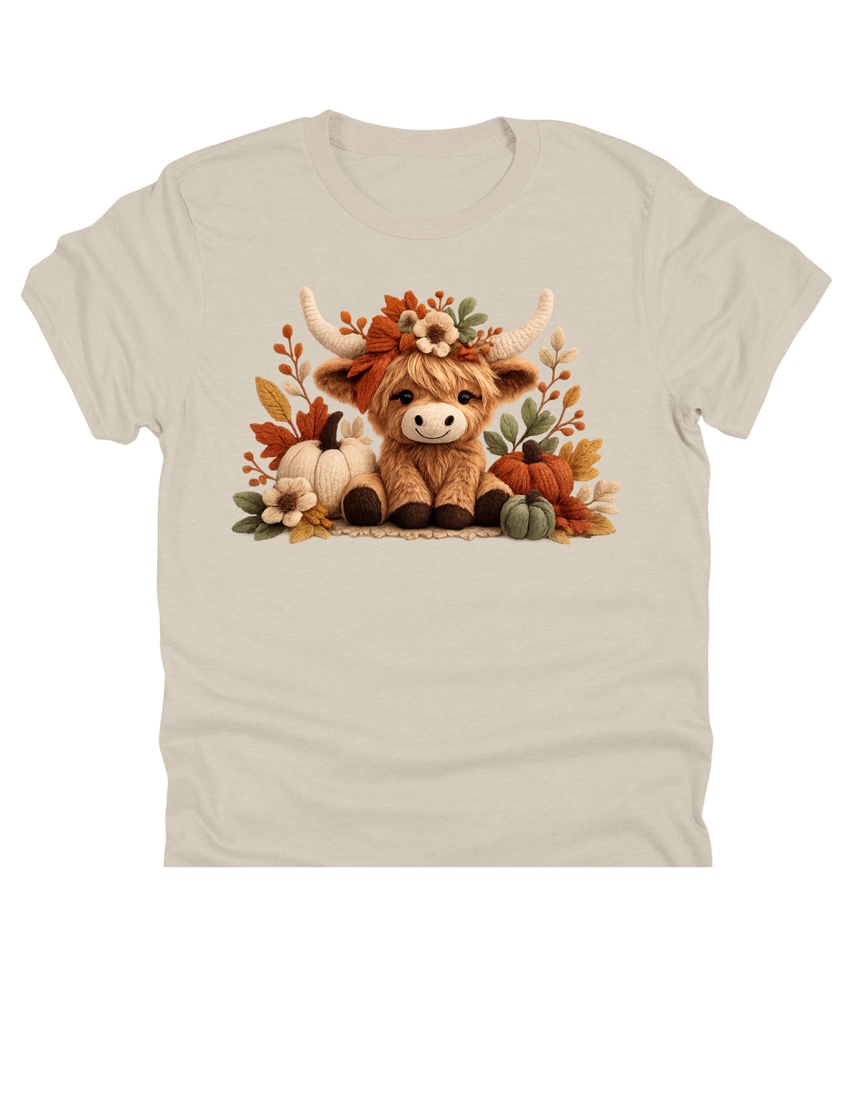11" DTF Ready to Press - Cozy Highland Cow Fall 348