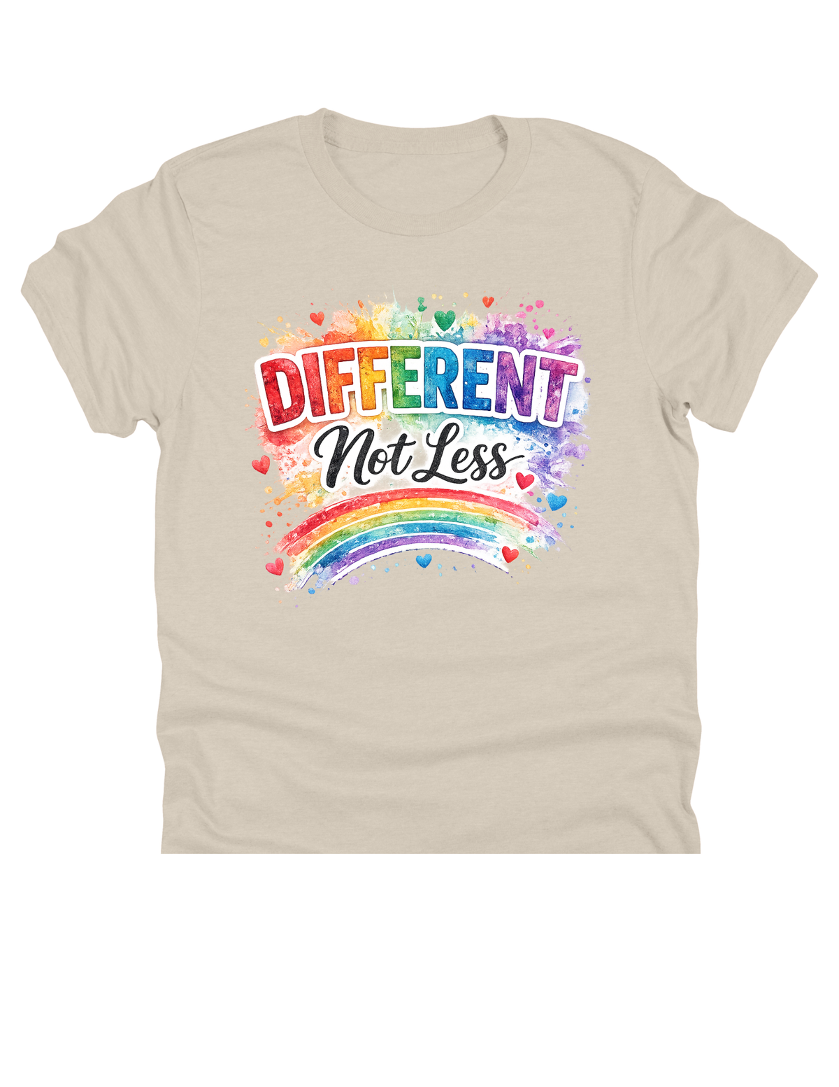 11" DTF Ready to Press - Different Not Less Rainbow 345