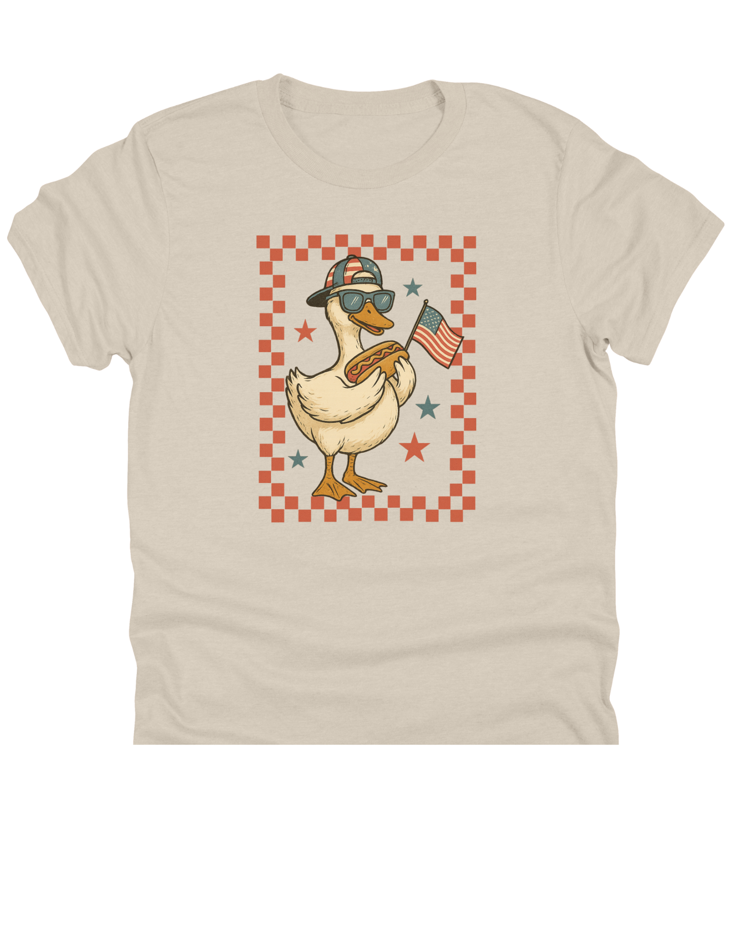 11" DTF Ready to Press - Patriotic Goose Hot Dog