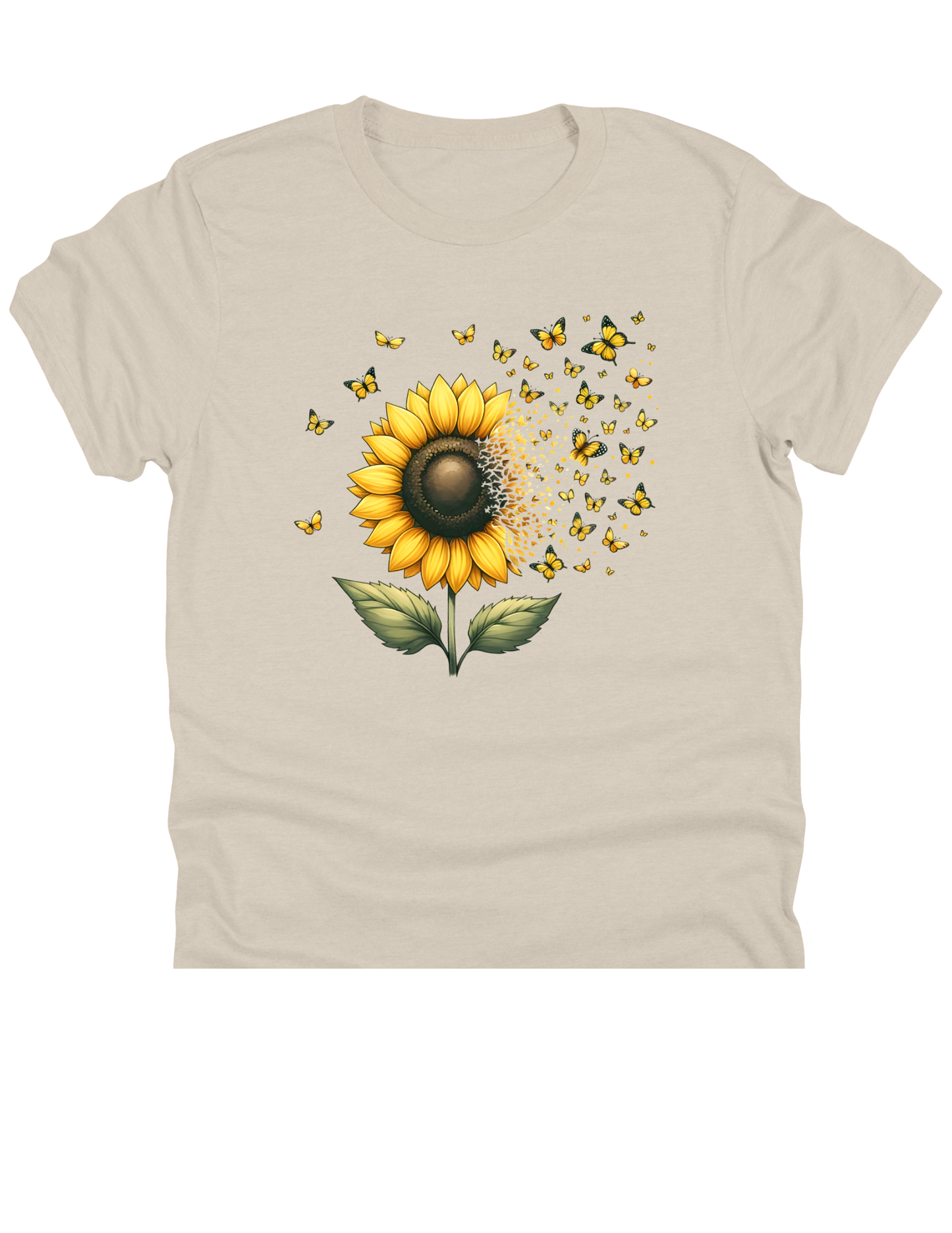 11" DTF Ready to Press - Sunflower Butterfly Dissolve
