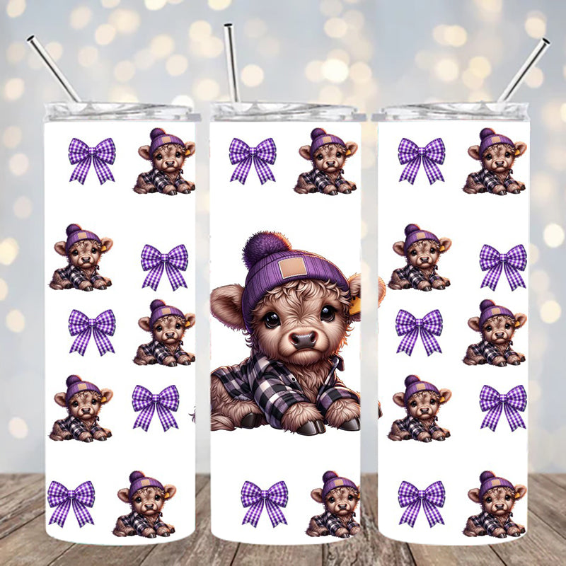 UVDTF 20 oz Highland Cow With Bows 2301