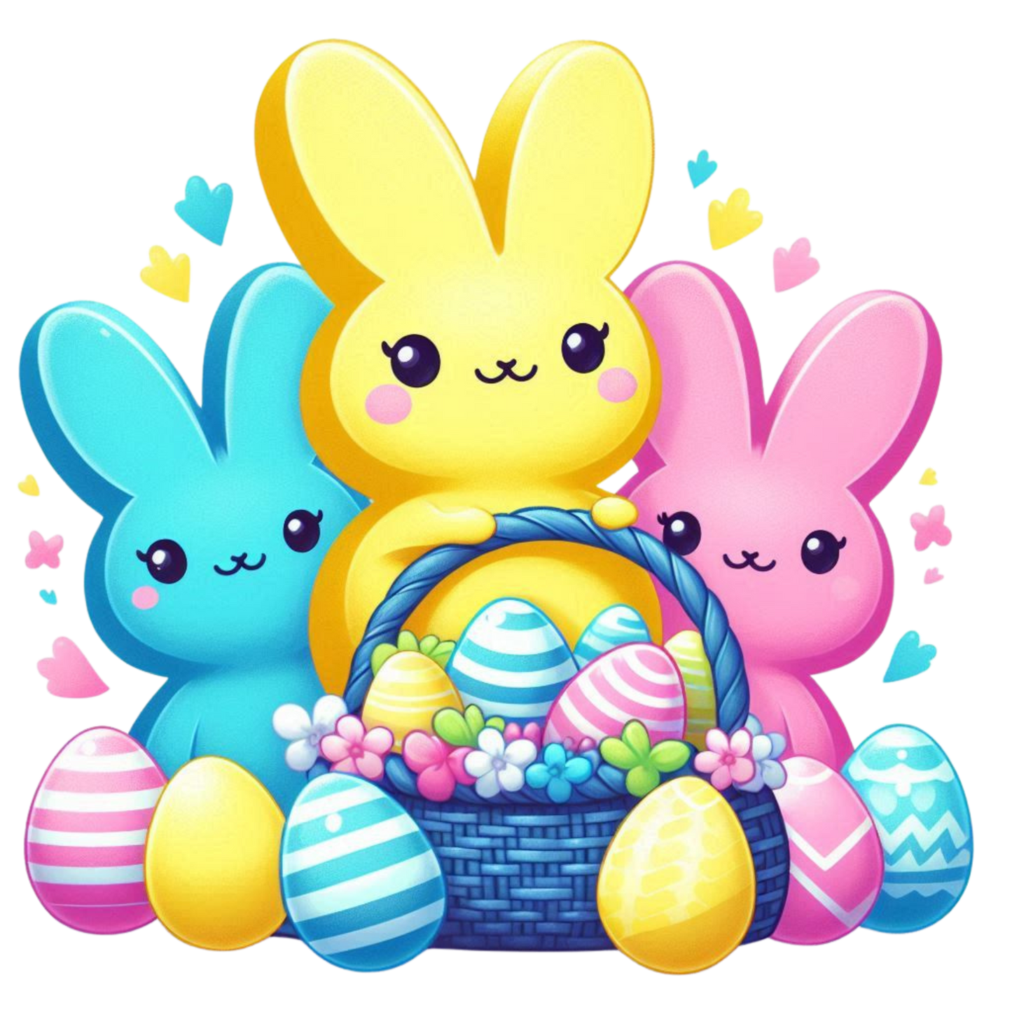 11" DTF Print Ready to Press Easter Peeps