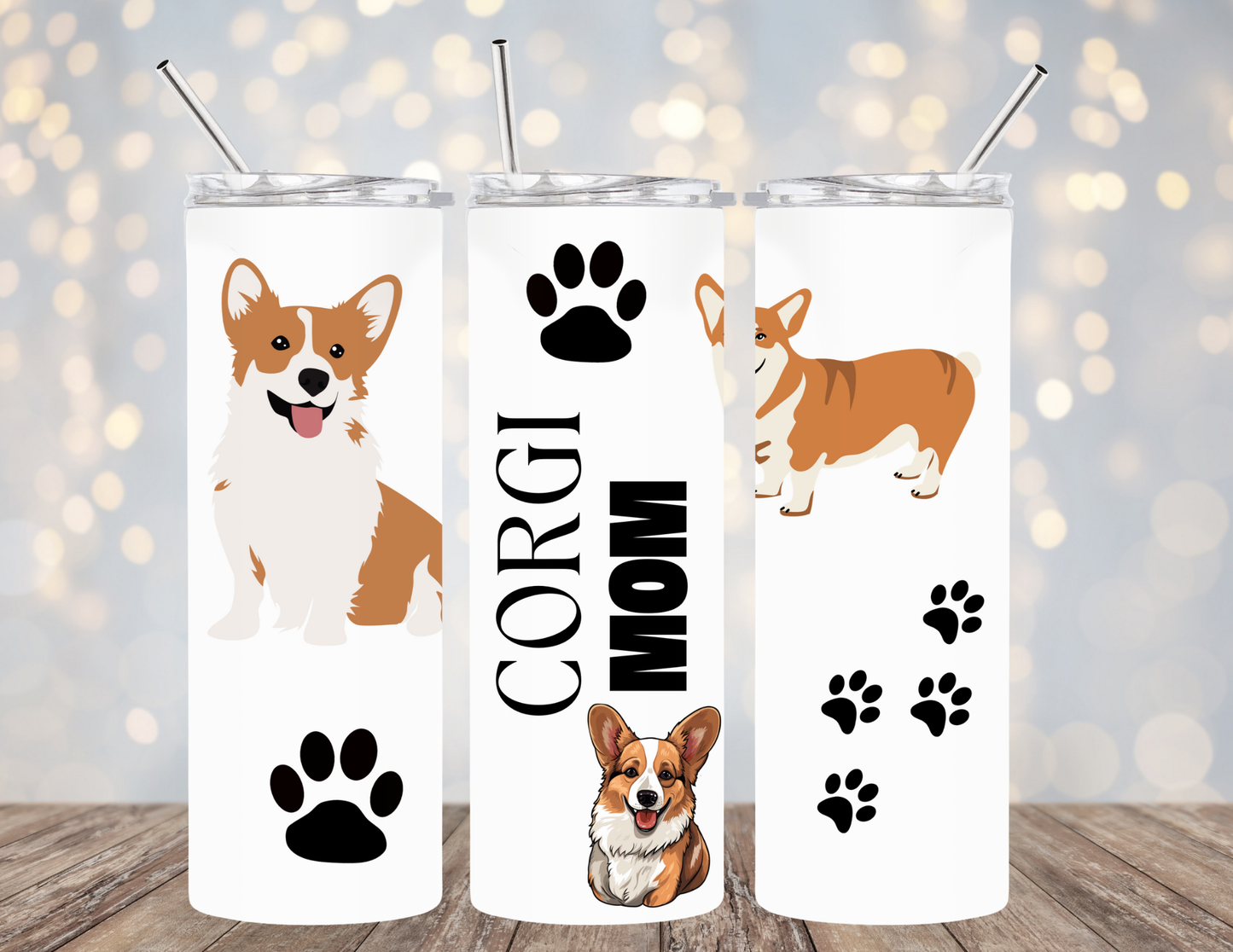 20 Oz Tumbler Corgi Mom
