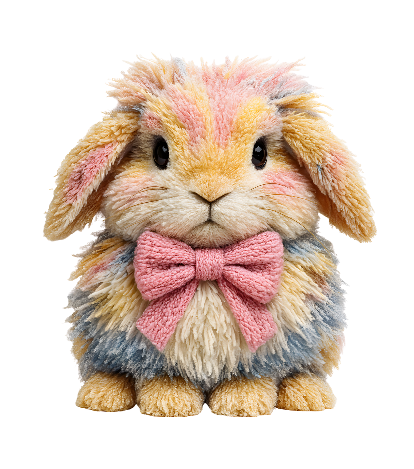 11" DTF Print Ready to Press Faux Yarn Easter Bunny