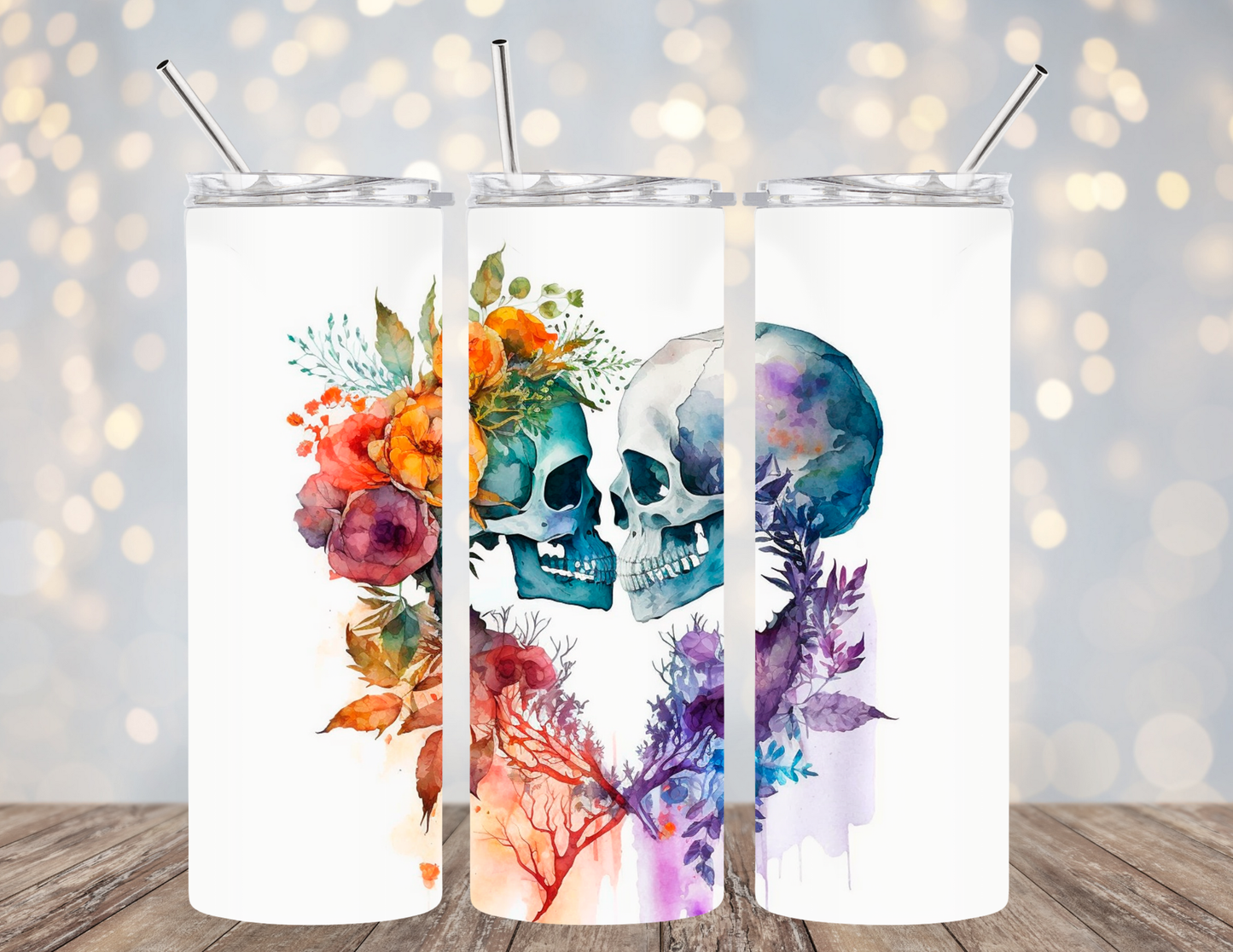 20 Oz Tumbler Skull Love